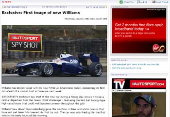 Autosport: Exclusive FW32 spy shots