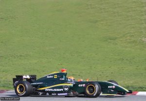 It's got the green and yellow - but no mention of Lotus anywhere