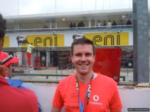 Brits on Pole roving reporter Scott McCarthy at the Hungaroring