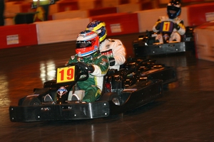 Carroll leads the karting