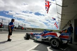 Team GBR car leaves the pits at Taupo