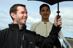 Adam Khan, A1 Team Pakistan driver, and his coach for part of the 2007-08 season Danny Watts