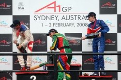 Robbie Kerr on the podium in Australia