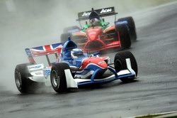Robbie Kerr races in the rain