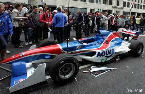 Team GBR car on display to the crowds