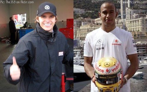 Dan Wheldon and Lewis Hamilton
