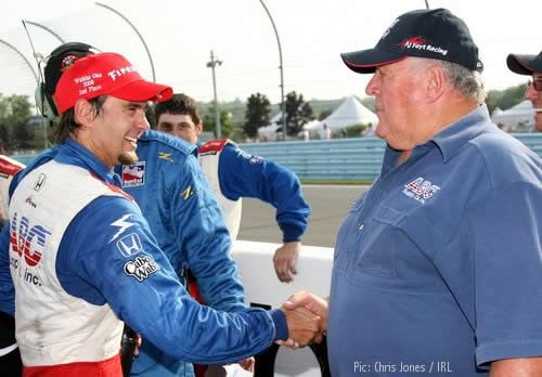 Darren Manning and AJ Foyt after the Watkins Glen race