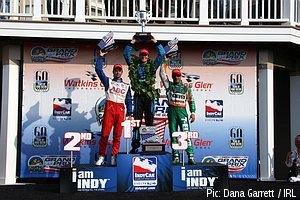 Hunter-Reay, Manning and Kanaan on the podium