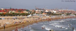 Honda - not Red Bull - supplied this photo of the beach at Valencia, near the circuit