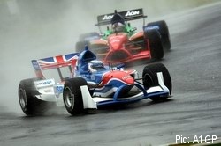 Robbie Kerr in A1GP action for Team GBR