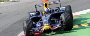 David Coulthard in August testing at Monza's high-speed circuit