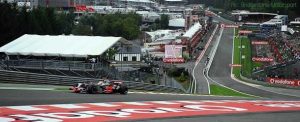 Lewis Hamilton exits Eau Rouge in qualifying