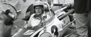 Paul Newman at the Indianapolis Motor Speedway, shooting the film 'Winning'