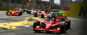 Dario Franchitti leads the field at Surfers Paradise