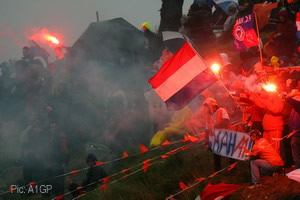 Dutch fans defied the weather to turn out in force