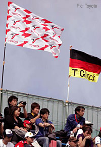 Timo Timo Timo - rah rah rah! Japanese fans turn out for Toyota's German driver