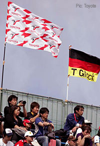 Timo Timo Timo - rah rah rah! Japanese fans turn out for Toyota's German driver Timo Timo Timo - rah rah rah! Japanese fans turn out for Toyota's German driver