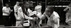 Lewis Hamilton in the McLaren garage at Singapore