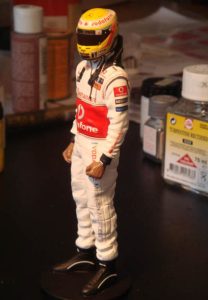 Lewis Hamilton figurine by Sean Mills