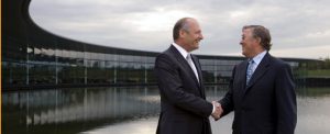 Ron Dennis and new McLaren chairman Richard Lapthorne at the Technology Centre