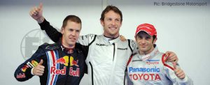 Button, Trulli and Vettel set the three fastest times in qualifying