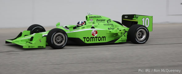 Dario Franchitti, rebranded to promote an in-car GPS system