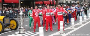 The field of 33 pose for the traditional pre-race PR photo in New York