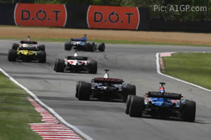 Dan Clarke in the Brands Hatch traffic