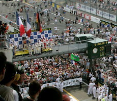 The 2009 Le Mans LMP1/overall podium