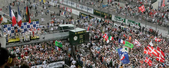 The 2009 Le Mans LMP1/overall podium