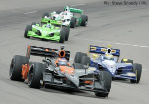 Danica Patrick leads in Iowa from Mike Conway, Dario Franchitti and Tony Kanaan