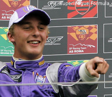 Craig Dolby celebrates a podium Craig Dolby celebrates a podium