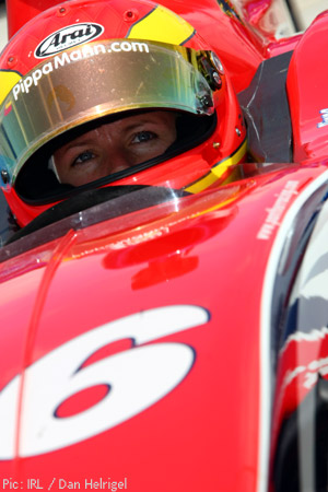 Pippa Mann in the #16 Panther Racing car Pippa Mann in the #16 Panther Racing car