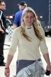 Pippa Mann during the 2009 pre-season Homestead test