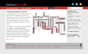 Onlineability: We do words and websites Screengrab of the Onlineability website