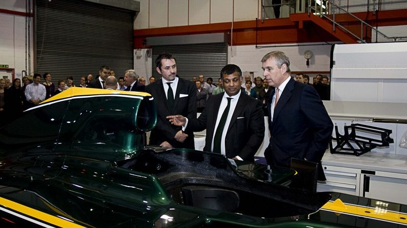 HRH The Duke of York visits the Lotus Racing factory