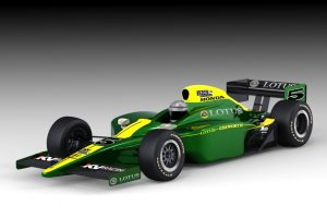 How the current IndyCar design will look in Lotus colours