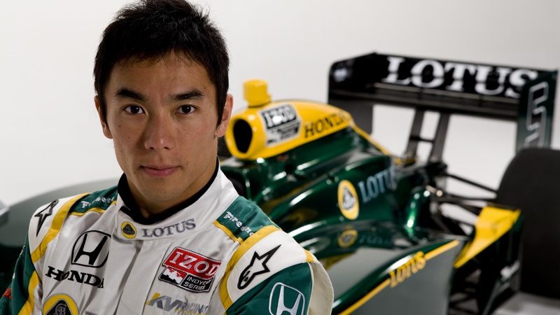 Sato at the Lotus/Cosworth IndyCar launch