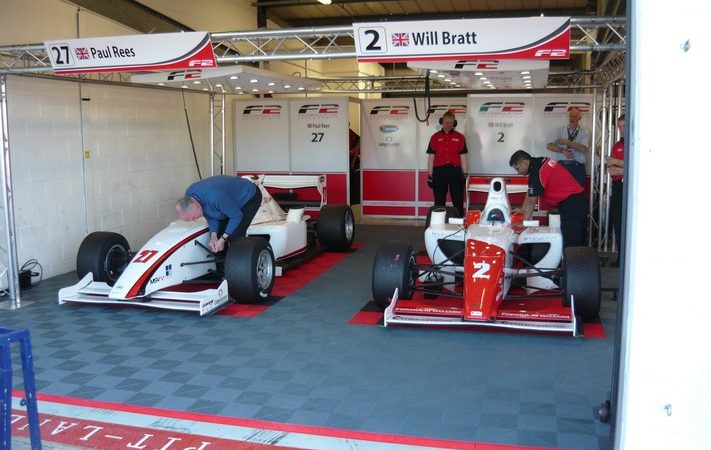 Post-qualifying, garaged cars