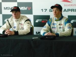 Dean Stoneman and Jolyon Palmer in the post-race press conference