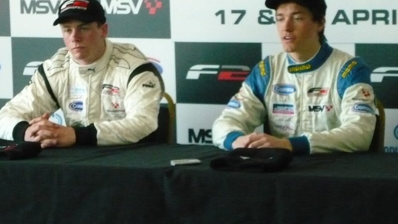 Dean Stoneman and Jolyon Palmer in the post-race press conference