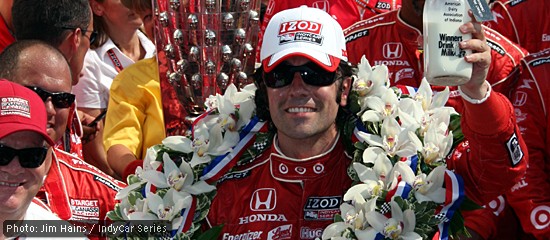 Dario Franchitti wins the Indianapolis 500