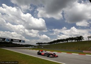 Jenson Button under skies that did no worse than threaten