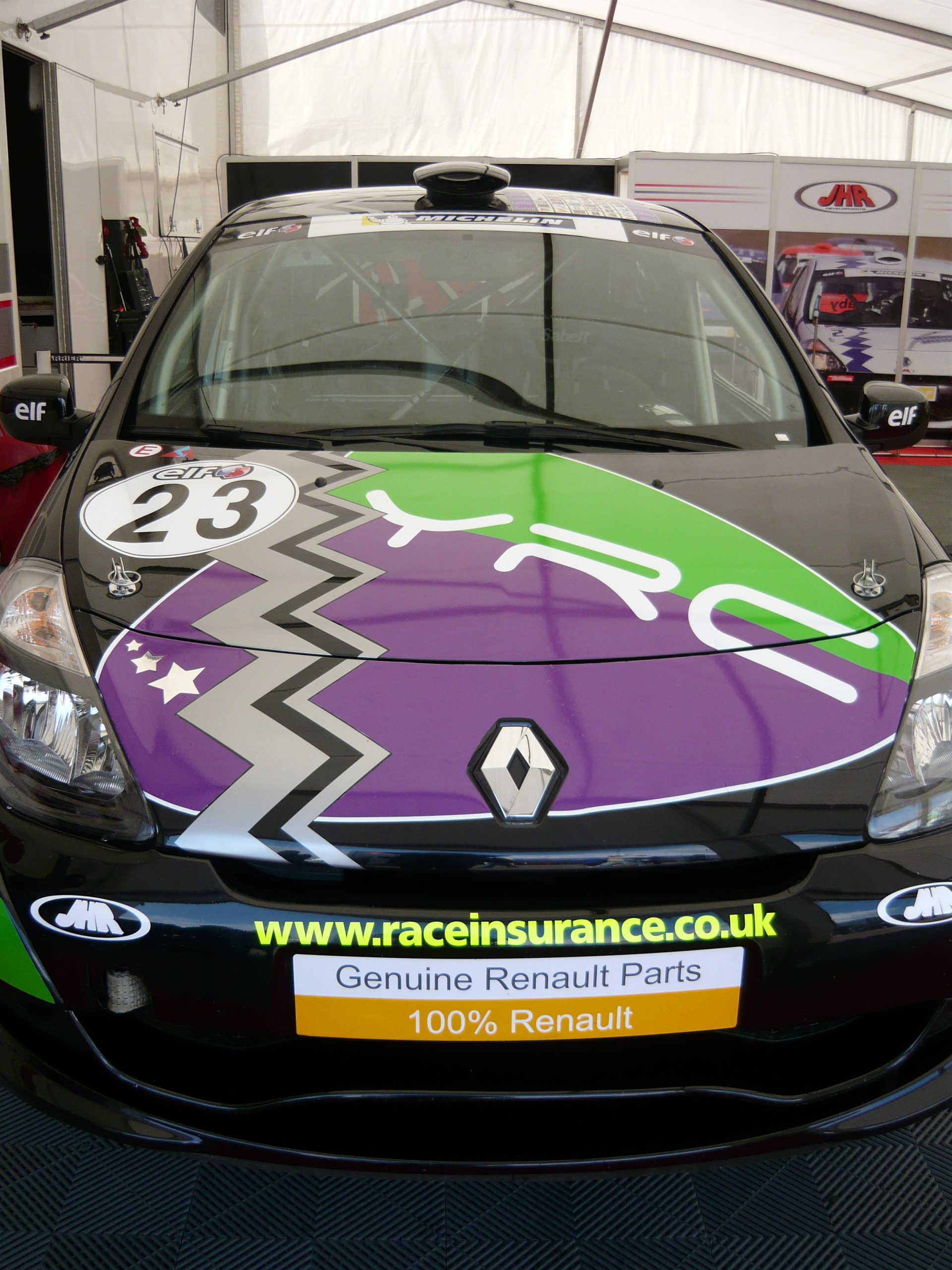 The YRC car in the garage at Rockingham (Pic: Onlineability)