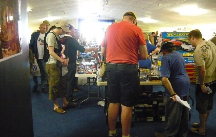 Slot-car fans in Donington Park's conference hall