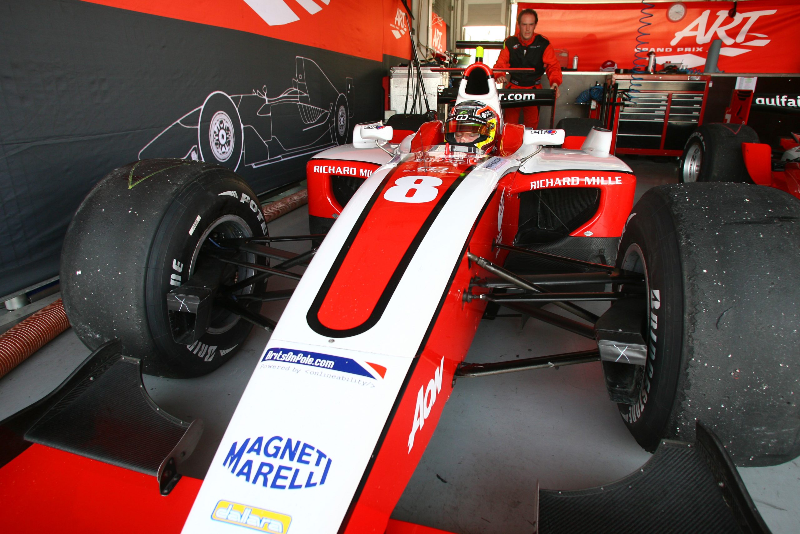 Sam Bird in the garage (Pic: Clement Marin)