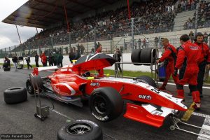 Jon Lancaster on the grid at Spa