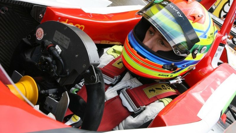 Sims was an invitational driver in British F3 for races at Silverstone and Spa