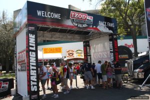 The IndyCar fan village - beer, lemonade and pretzels