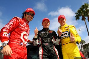 Franchitti, Conway and Briscoe all had reasons to be happy